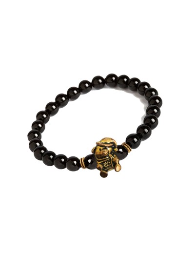 Beads Bracelet Teddy Bear Charm By Menjewell